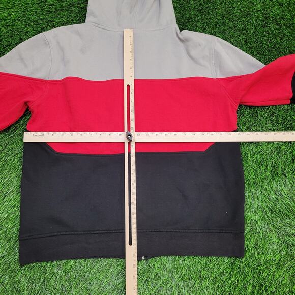TapOut Hoodie XL 23x25 Colorblock Black Red Gray - Picture 4 of 15